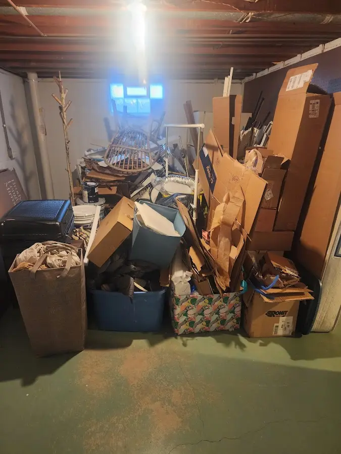 Roll-off dumpster container at job site for 20 Yard Dumpster Rental in East Longmeadow